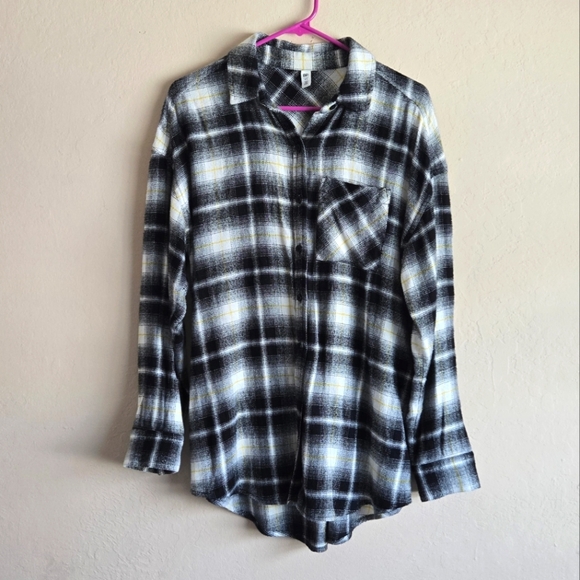 Bp Plaid Boyfriend Shirt Soft Button Down Flannel Size Xs - Picture 9 of 9